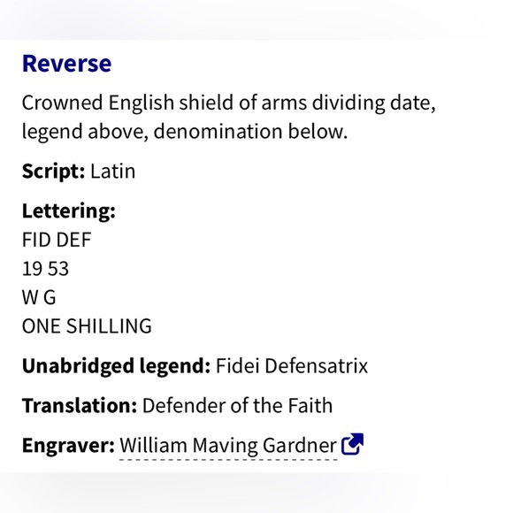 🎈$5 add on - 1953 ONE SHILLING - Elizabeth II - Picture 5 of 6